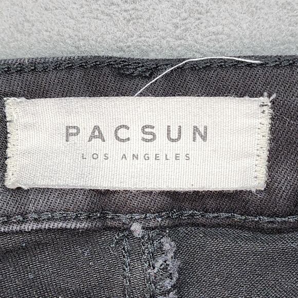 PACSUN Womens Jeans XS 26x28 Mid-Rise Skinniest Black Stretch Denim Faded Casual - Picture 6 of 9